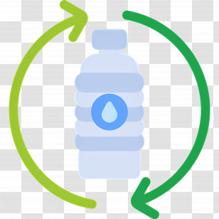 Recycle Bottles - Plastic Bottle With Recycling Arrows Illustration Transparent PNG