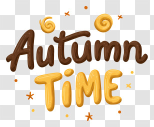 Autumn Logo Word - Autumn Time Hand-lettering Transparent PNG