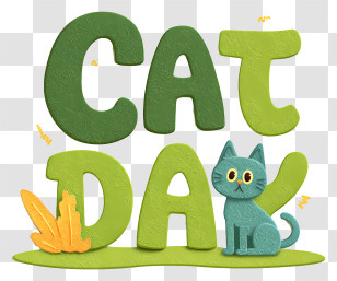 Global Cat Day - Cat Day Celebration Stamp Transparent PNG