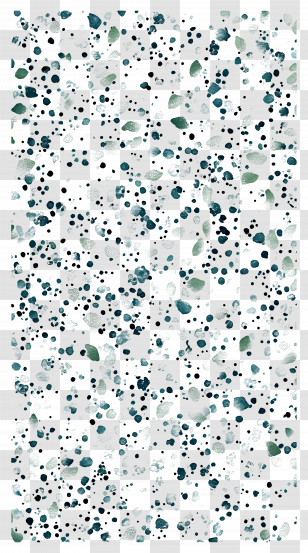 Flower Background - Abstract Blue Dot And Leaf Pattern Transparent PNG