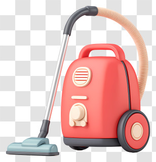 Vacuum Cleaner - Red Vacuum Cleaner Illustration Transparent PNG