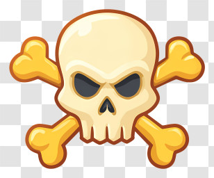 Skull And Crossbones Emoji - Skull And Crossbones Symbol Transparent PNG