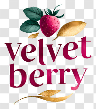 Velvet Berry - Velvet Berry Strawberry Logo Transparent PNG