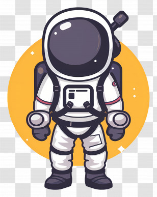 Astronaut - Cartoon Astronaut In Space Suit Transparent PNG