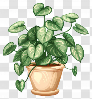 Potted Green Plant - Potted Green Plant For Indoor Decor Transparent PNG
