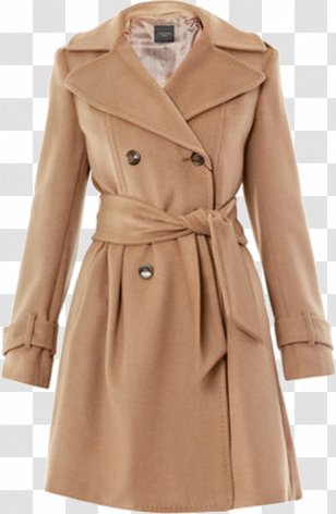 Trench Coat Overcoat Jacket Clothing - Wool Transparent PNG