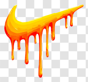 Melting Nike Logo - Dripping Swoosh Logo Transparent PNG