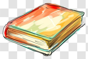 Book - Colorful Book Illustration Transparent PNG