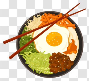 Thai Food - Korean Bibimbap Dish Transparent PNG