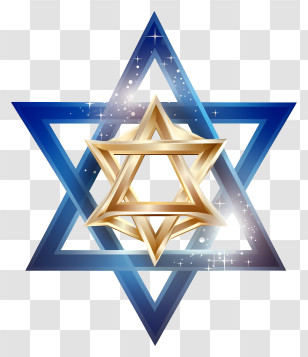 Star Of David - Star Of David With Decorative Golden Accents Transparent PNG