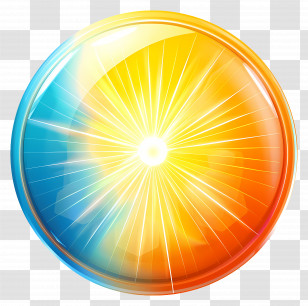 Summer Sun - Radiant Sunburst Symbol Transparent PNG