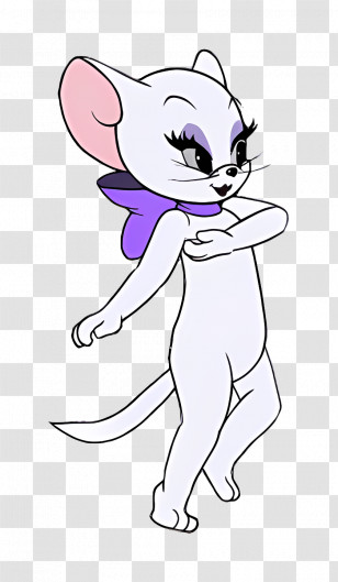 Toodles Galore - Cartoon White Mouse With Purple Bow Transparent PNG