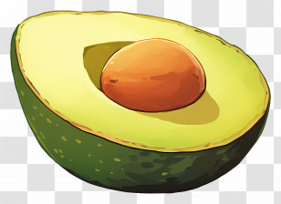 Avocado - Half Avocado Illustration Transparent PNG