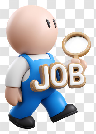 Looking For Job - Job Search Character Illustration Transparent PNG