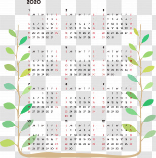 Green Text Leaf Font Pattern Transparent PNG