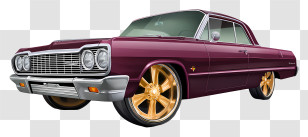 Low Rider Car - Classic Retro Car Transparent PNG