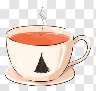 Teacup - Steaming Ceramic Tea Cup Transparent PNG
