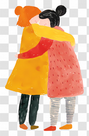 Friendship - Two People Hugging Transparent PNG