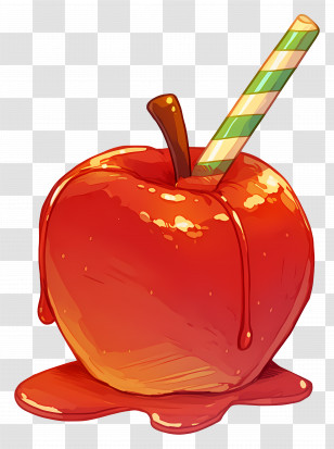Candy Apple - Dripping Caramel Apple Transparent PNG