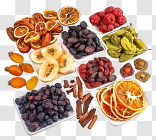 Watercolor Dried Fruit - Assorted Dried Fruits And Snacks Transparent PNG