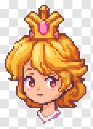 Crown Emoji - Pixel Art Princess With Crown Transparent PNG