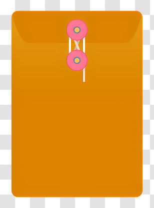 Envelope - Orange Envelope With String Closure Transparent PNG