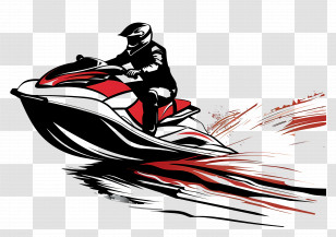 Jet Ski - Jet Ski Rider Making A Splash Transparent PNG