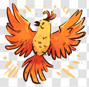 Phoenix - Colorful Bird With Vibrant Feathers Transparent PNG
