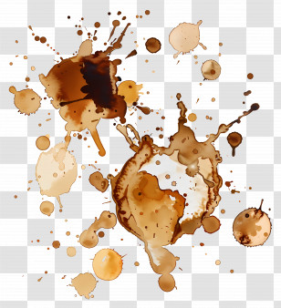 Coffee Stains - Abstract Coffee Stains Transparent PNG