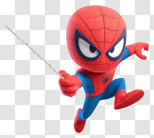 Superhero Shooting A Web - Spider Hero In Action Transparent PNG