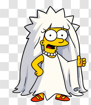 Lisa Simpson - Cartoon Character In Costume Transparent PNG