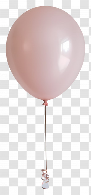 Single Balloon - Pink Balloon With Ribbon For Celebration Transparent PNG