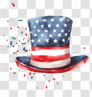 Uncle Sam Hat - Patriotic Hat With Stars And Stripes For Independence Day Transparent PNG