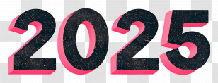 2025 Logo - 3D Typography Of Year 2025 Transparent PNG