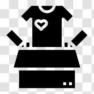 Clothes Box - Clothing Box With T-shirt And Heart Transparent PNG
