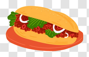 Thai Food - Delicious Sandwich Illustration Transparent PNG
