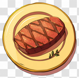 Steak - Grilled Steak On Plate Transparent PNG