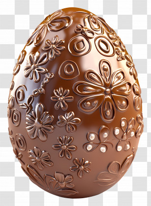 Easter Chocolate - Decorative Embossed Egg Transparent PNG