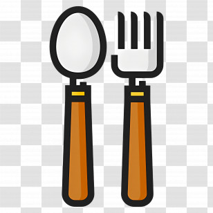 Fork Spoon - Wooden Handle Spoon And Fork Transparent PNG