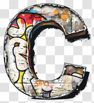 Letter C - Graffiti Styled Letter C Transparent PNG