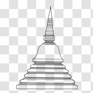 thai temple clipart black and white cross