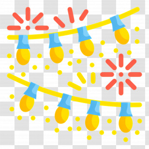 String Lights - Yellow String Lights Decoration Transparent PNG