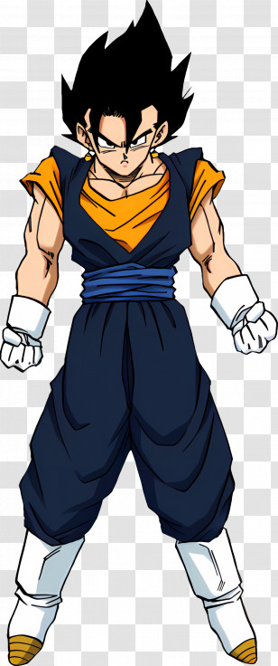 Vegito - Anime Warrior With Blue Hair Transparent PNG