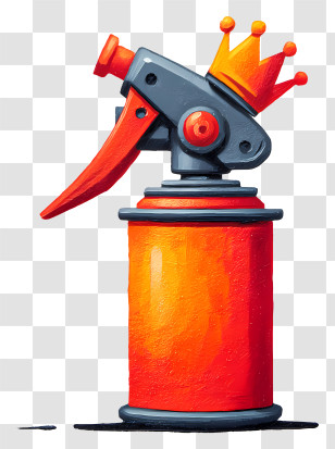Spray Paint - Spray Can With Crown Transparent PNG