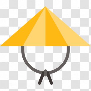 Straw Hat Triangle - Yellow Transparent PNG