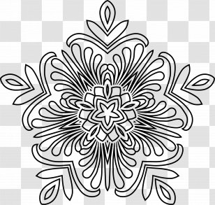 Lysergic Acid Diethylamide Floral Design Clip Art - Monochrome Photography - Arabic Ornament Transparent PNG