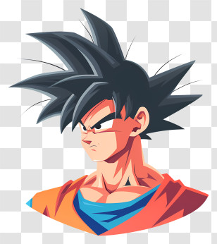 Goku - Cartoon Character With Spiky Black Hair Transparent PNG