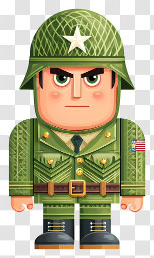 Soldier Doll - Cartoon Soldier In Uniform Transparent PNG