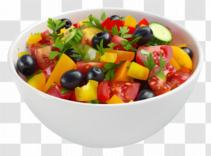 African Food - Bowl Of Colorful Salad Illustration Transparent PNG