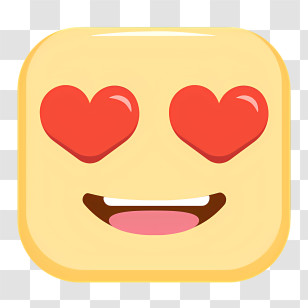 Emoji With Heart Eyes - Heart Eyes Emoji With Smile Transparent PNG